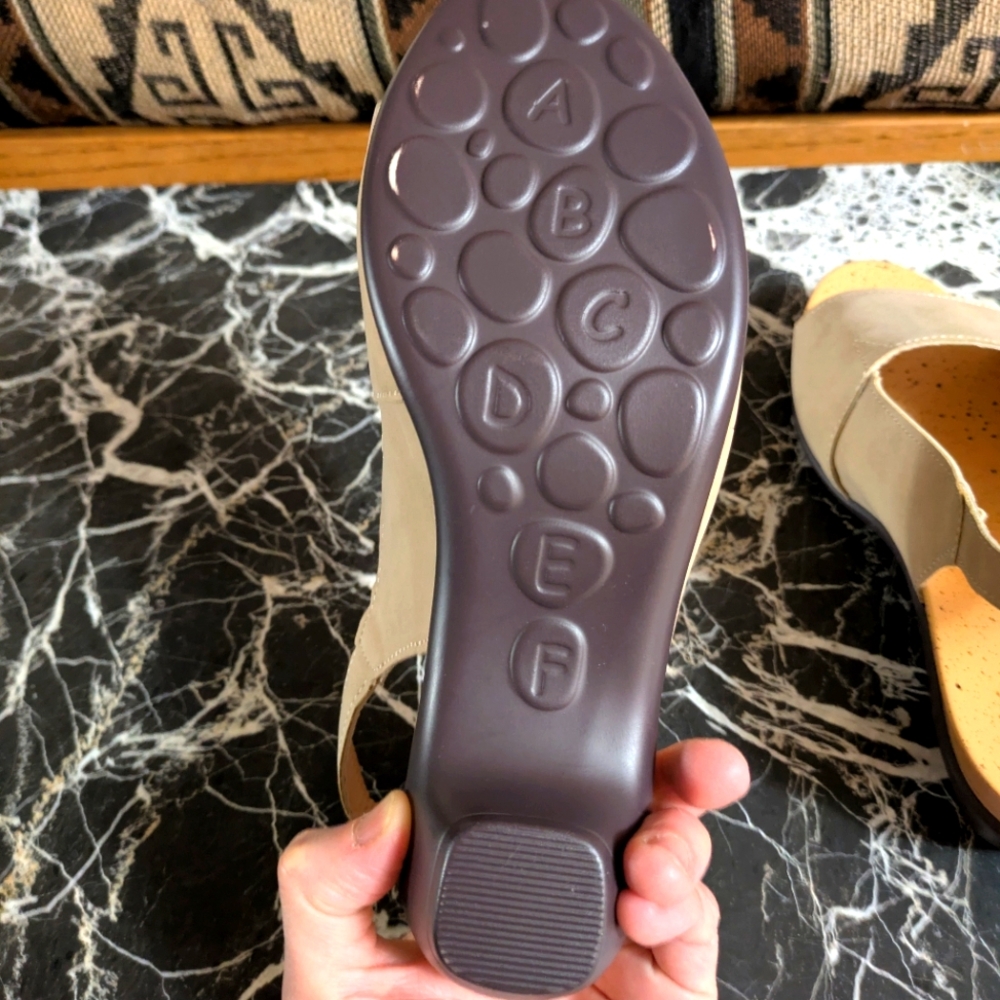 New ABCDEF Slingback Sandals With Peep Toe. - Picture 5 of 6